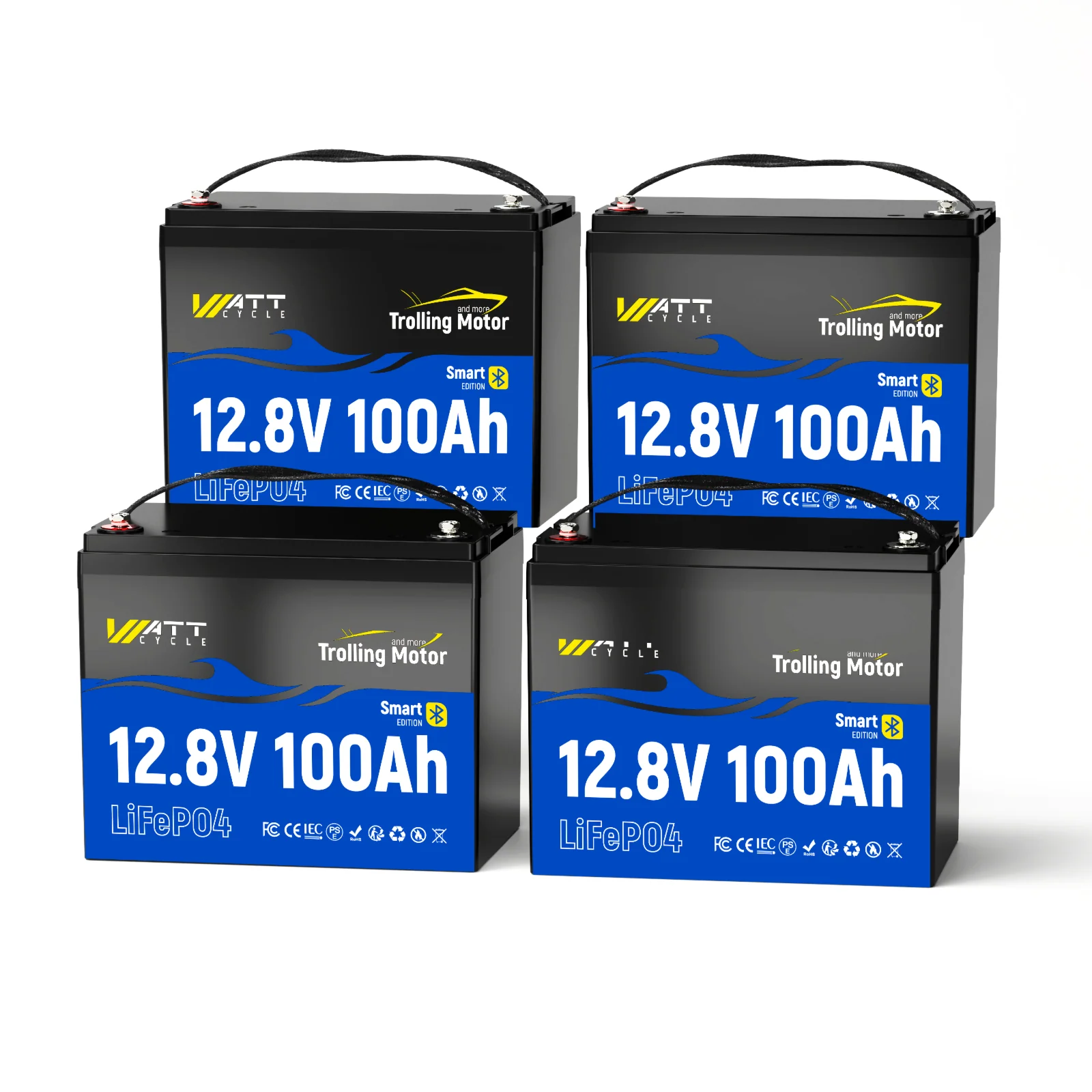 WattCycle 12V 100Ah TM Bluetooth LiFePO4 Battery with 120A BMS surge protection for 30-70lb Trolling Motors - Image 18