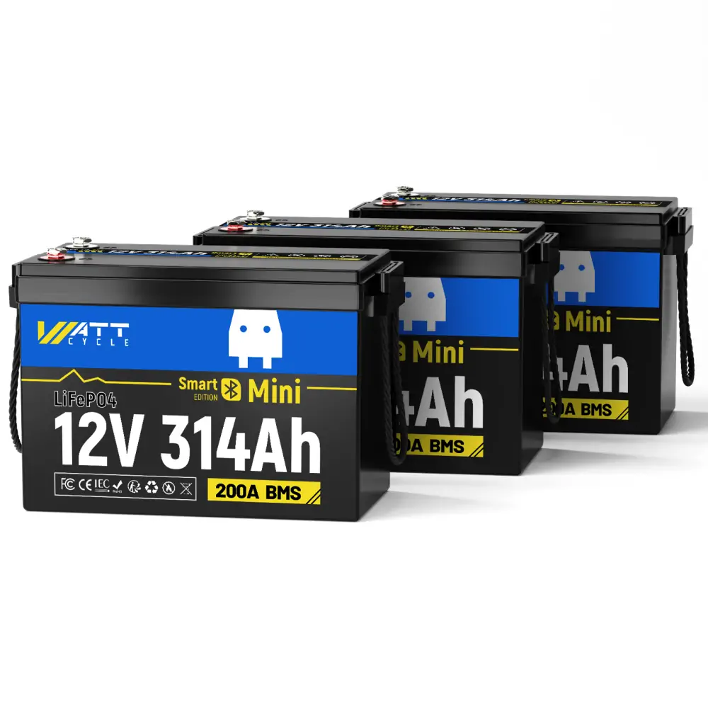 WattCycle 12V 314Ah Mini Bluetooth LiFePO4 Battery | Heavy-Gauge Internal Cabling & Continuous 200A BMS | Drop-in Upgrade for RV Solar - Image 13