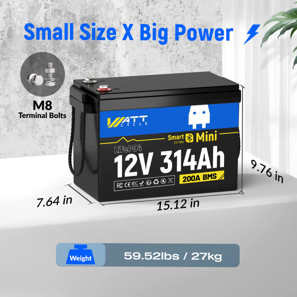 Like New - 12V 314Ah Mini LiFePO4 Battery with Bluetooth - Image 11