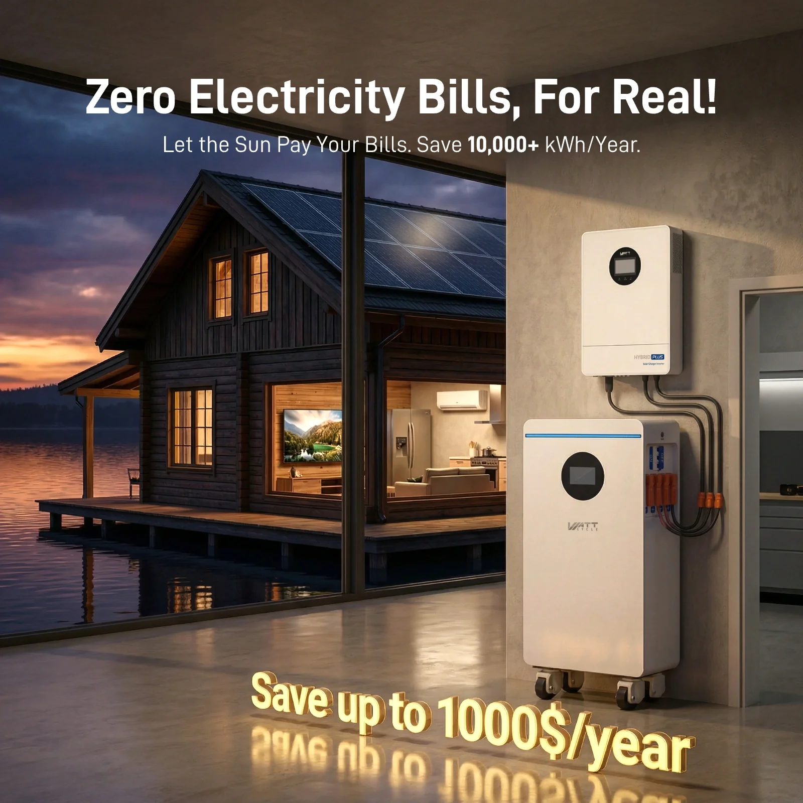 WattCycle 16kWh 48V 314Ah Floor Standing Bluetooth LiFePO4 - Active Balancing | CAN/RS485 - Image 5