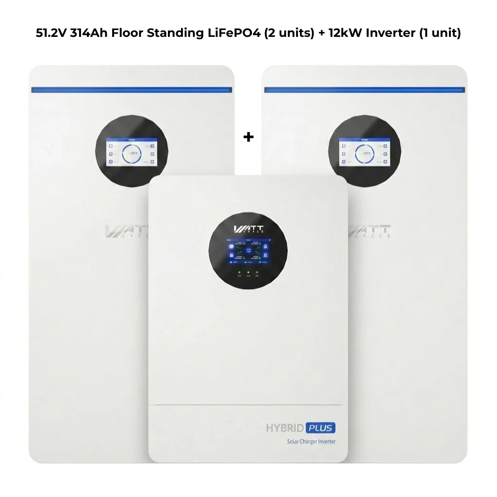 WattCycle Storm-Ready Whole-Home Backup Power Kit — 48V 12kW Hybrid Inverter + 48V 314Ah 16kWh Battery - Image 8