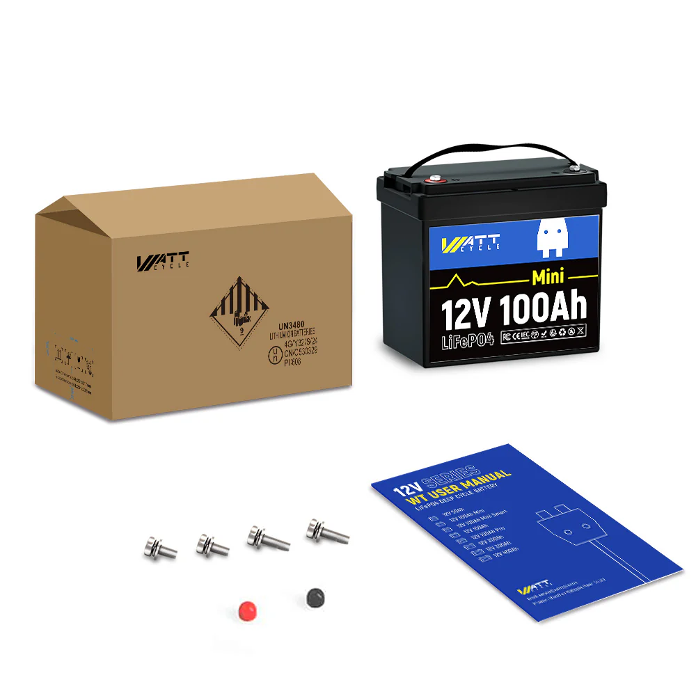WattCycle 12V 100Ah Mini LiFePO4 Battery for RVs and Trolling Motors - Image 7