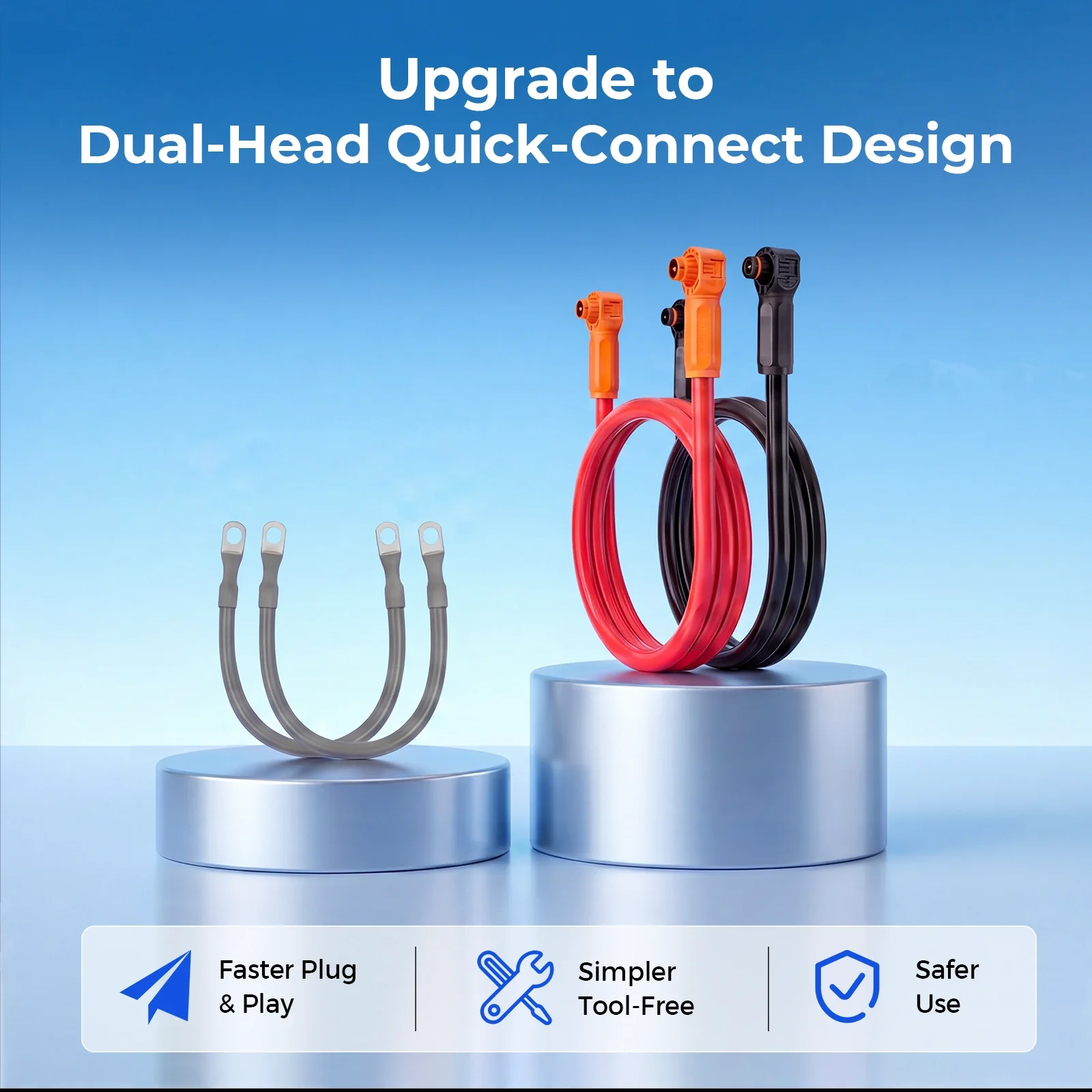WattCycle Dedicated 51.2V 314Ah Floor-Standing Battery Expansion Dual-Head Quick-Connect Parallel Cable - Image 3