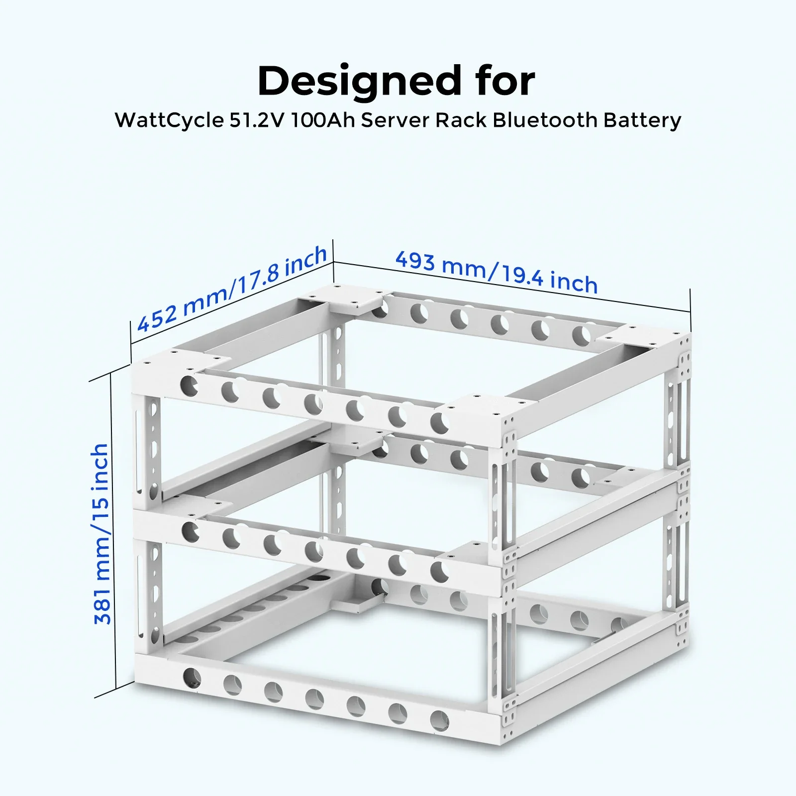 ⚡️Upgrade V2⚡️ Seismic Stackable 2-Tier Modular Battery Cabinet for Rack-Mounted Batteries