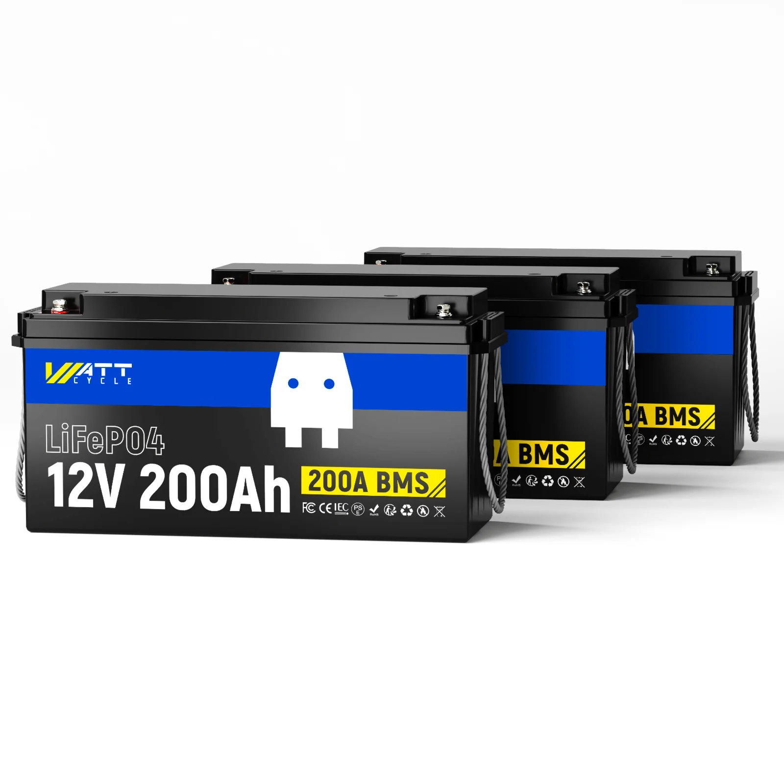WattCycle 12V 200Ah Plus LiFePO4 Deep Cycle Battery | 200A BMS | 2560Wh | Low-temp Protection - Image 11