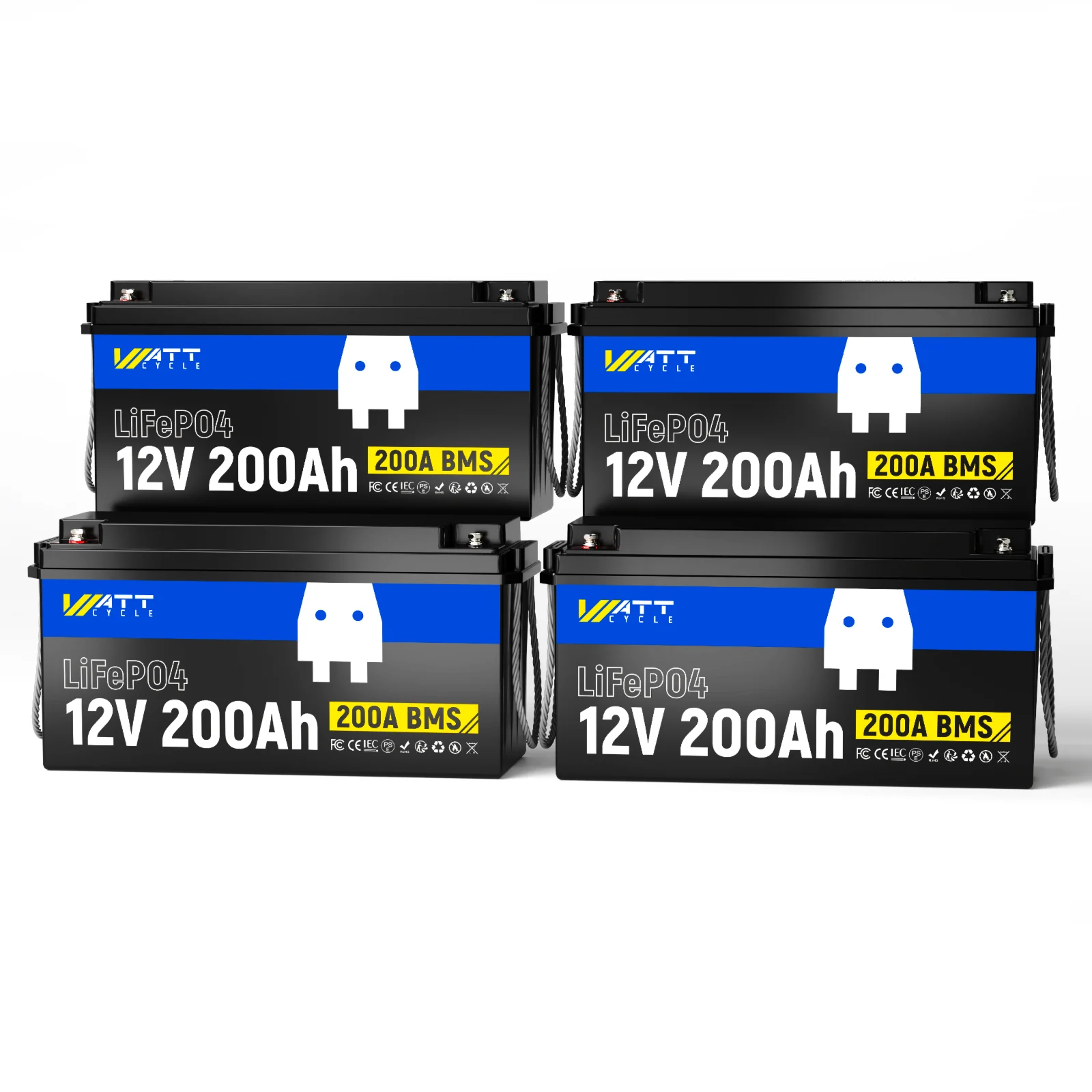 WattCycle 12V 200Ah Plus LiFePO4 Deep Cycle Battery | 200A BMS | 2560Wh | Low-temp Protection - Image 12