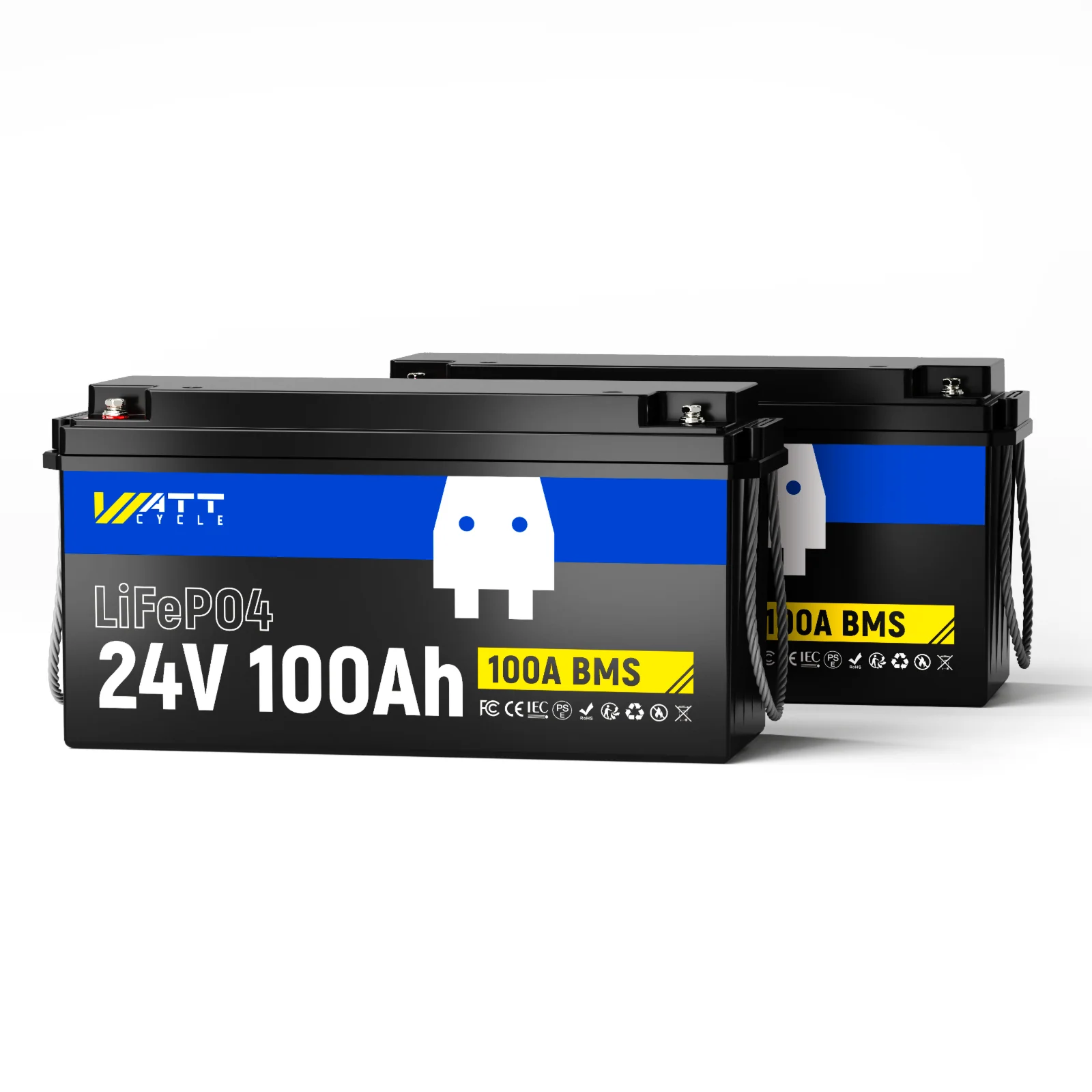 WattCycle 24V 100Ah LiFePO4 Battery with Low-Temp Protection for 30-70 lb Trolling Motor - Image 13