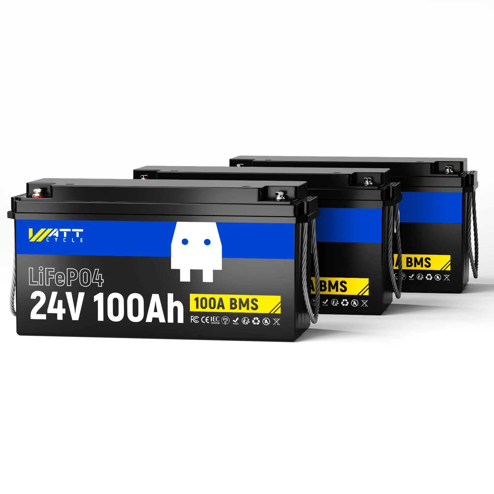 WattCycle 24V 100Ah LiFePO4 Battery with Low-Temp Protection for 30-70 lb Trolling Motor - Image 14