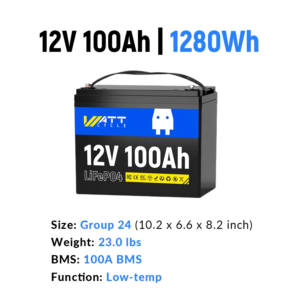 WattCycle Best 12V RV Lithium Batteries – Drop-In Replacements for Group 24 / 27 / 31 - Image 2