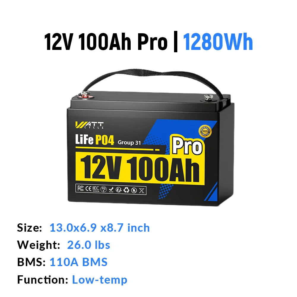 WattCycle Best 12V RV Lithium Batteries – Drop-In Replacements for Group 24 / 27 / 31 - Image 3